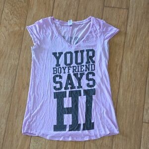 Victoria's Secret Purple Sleep Tee with Bold Graphic